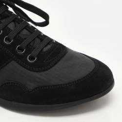 Louis Vuitton Black Nylon and Suede Fuselage Low-Top Sneakers Size 40