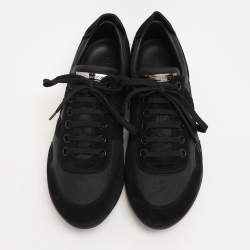 Louis Vuitton Black Nylon and Suede Fuselage Low-Top Sneakers Size 40