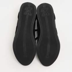 Louis Vuitton Black Nylon and Suede Fuselage Low-Top Sneakers Size 40