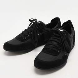 Louis Vuitton Black Nylon and Suede Fuselage Low-Top Sneakers Size 40