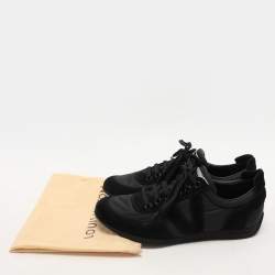 Louis Vuitton Black Nylon and Suede Fuselage Low-Top Sneakers Size 40