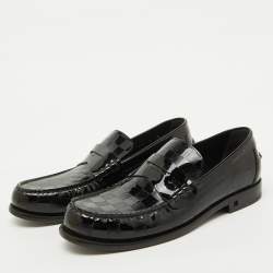 Louis Vuitton Black Damier Infini Leather Graduation Loafers Size 42