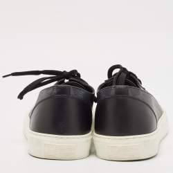 Louis Vuitton Black Damiere Canvas and Leather Low Top Sneakers Size 43.5