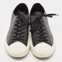 Louis Vuitton Black Damiere Canvas and Leather Low Top Sneakers Size 43.5