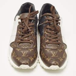 Louis Vuitton Brown/White Monogram Canvas Runaway Sneakers Size 42.5