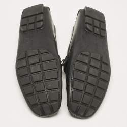 Pre Owned Louis Vuitton Black Leather Monte Carlo Loafers Size 44