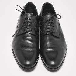 Louis Vuitton Black Damier Embossed Leather Lace Up Oxfords Size 43