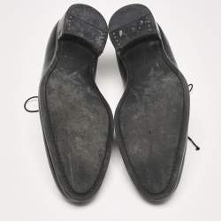 Louis Vuitton Black Damier Embossed Leather Lace Up Oxfords Size 43