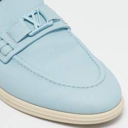 Louis Vuitton Blue Leather Estate Loafers Size 40