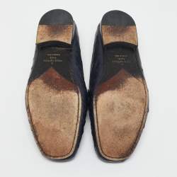 Louis Vuitton Navy Blue Ostrich Leather Monte Carlo Loafers Size 40