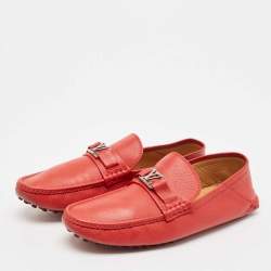 Louis Vuitton Red  Leather Hockeheim Loafers Size 42