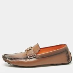 Louis Vuitton Brown Ombre Leather Monte Carlo Loafers Size 43