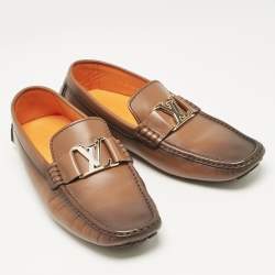 Louis Vuitton Brown Ombre Leather Monte Carlo Loafers Size 43
