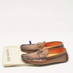 Louis Vuitton Brown Ombre Leather Monte Carlo Loafers Size 43