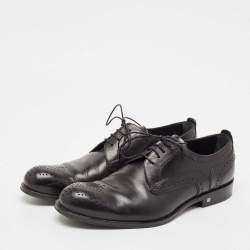 Louis Vuitton Black Leather Lace Up Derby Size 41
