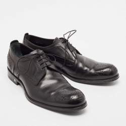 Louis Vuitton Black Leather Lace Up Derby Size 41