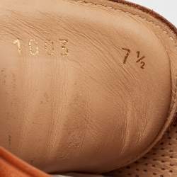 Louis Vuitton Tan Leather Low Top Leisure Sneakers Size 41.5