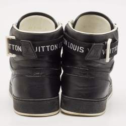 Louis Vuitton Black Leather Rivoli High Top Sneakers Size 43