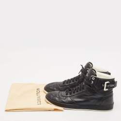 Louis Vuitton Black Leather Rivoli High Top Sneakers Size 43
