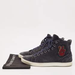 Louis Vuitton Blue Suede High Top Sneakers Size 42