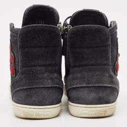 Louis Vuitton Blue Suede High Top Sneakers Size 42