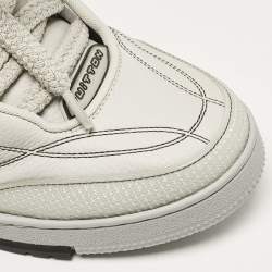 Pre Owned Louis Vuitton Grey Leather LV Skate Sneakers Size 43