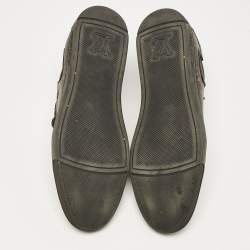 Louis Vuitton Black Leather and Monogram Canvas Slalom Sneakers Size 43
