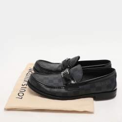 Louis Vuitton Damier Graphite Canvas and Leather Major Loafers Size 42