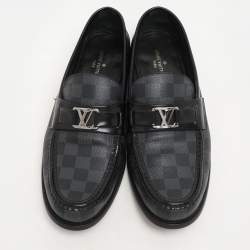 Louis Vuitton Damier Graphite Canvas and Leather Major Loafers Size 42