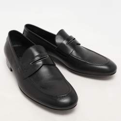 Louis Vuitton Black Leather Griffith Loafers Size 40