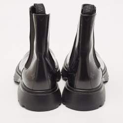 Pre Owned Louis Vuitton Black Monogram Leather  Chelsea Boots Size 43