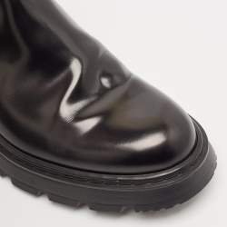 Pre Owned Louis Vuitton Black Monogram Leather  Chelsea Boots Size 43