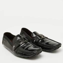 Louis Vuitton Black Patent Leather Monte Carlo Loafers Size 44.5