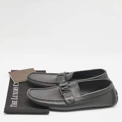 Louis Vuitton Black Leather Monte Carlo Loafers Size 44.5
