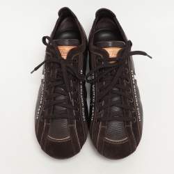 Louis Vuitton Brown Suede and Leather Cosmos Low Top Sneakers Size 40
