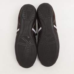Louis Vuitton Brown Suede and Leather Cosmos Low Top Sneakers Size 40