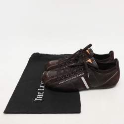 Louis Vuitton Brown Suede and Leather Cosmos Low Top Sneakers Size 40