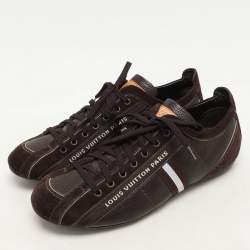 Louis Vuitton Brown Suede and Leather Cosmos Low Top Sneakers Size 40