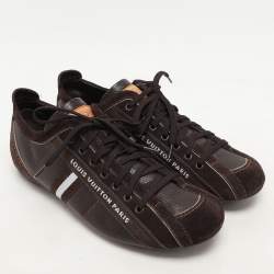 Louis Vuitton Brown Suede and Leather Cosmos Low Top Sneakers Size 40