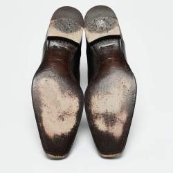 Louis Vuitton Brown Leather Loyalty Ankle Boots Size 42