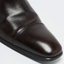 Louis Vuitton Brown Leather Loyalty Ankle Boots Size 42