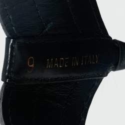 Louis Vuitton Navy Blue Leather and Rubber Thong Sandals Size 43