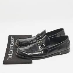 Louis Vuitton Black Leather Major Loafers Size 42.5