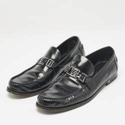 Louis Vuitton Black Leather Major Loafers Size 42.5