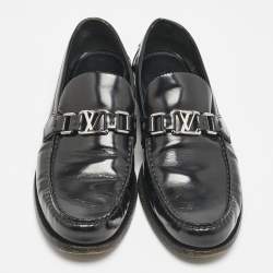 Louis Vuitton Black Leather Major Loafers Size 42.5
