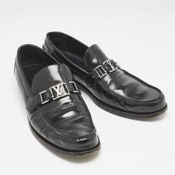 Louis Vuitton Black Leather Major Loafers Size 42.5
