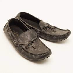 Louis Vuitton Black Monogram Canvas Arizona Slip On Loafers Size 43