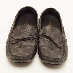 Louis Vuitton Black Monogram Canvas Arizona Slip On Loafers Size 43