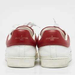 Louis Vuitton White Leather Luxembourg Lace Up Sneakers Size 42