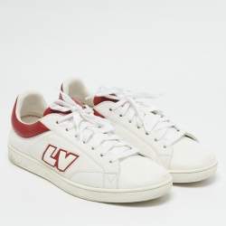 Louis Vuitton White Leather Luxembourg Lace Up Sneakers Size 42